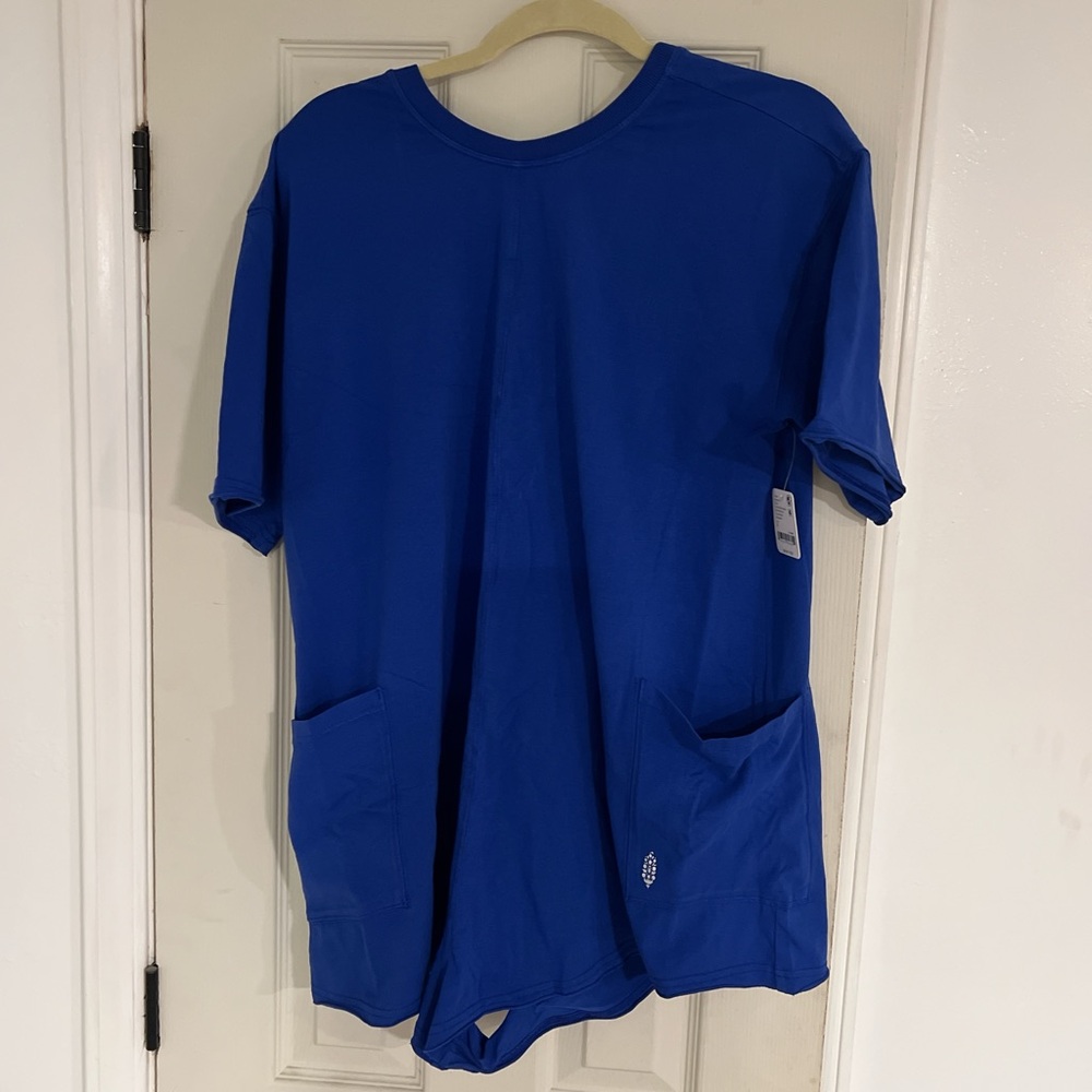 Free People Electric Blue hot shot tshirt romper